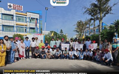 Doaba College of Law Organises Legal Aid Awareness Rally Against Drug Addiction in Sahauran, Mohali